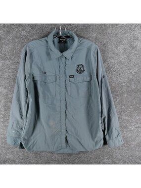 NRS Guide Shirt Womens L Sterling Blue Riding Western River Expeditions UPF 50